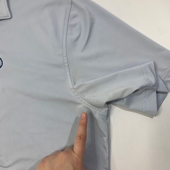 Peter Millar Polo Shirt Mens L Large Mist Blue Summer Comfort Performance Golf - Picture 6 of 13